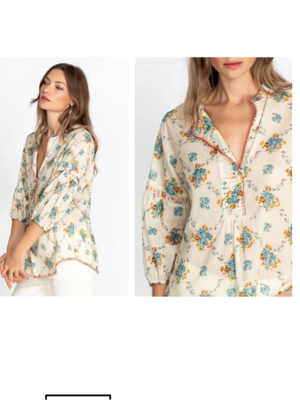 Johnny Was cotton blouse